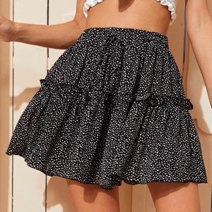 Black and white confetti skirt
